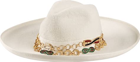 gucci cowboy hat in the making|white double chain cowboy hat.